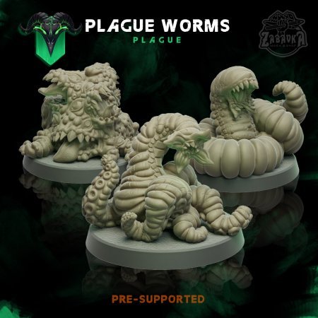 Set of Plague Worms (32mm)