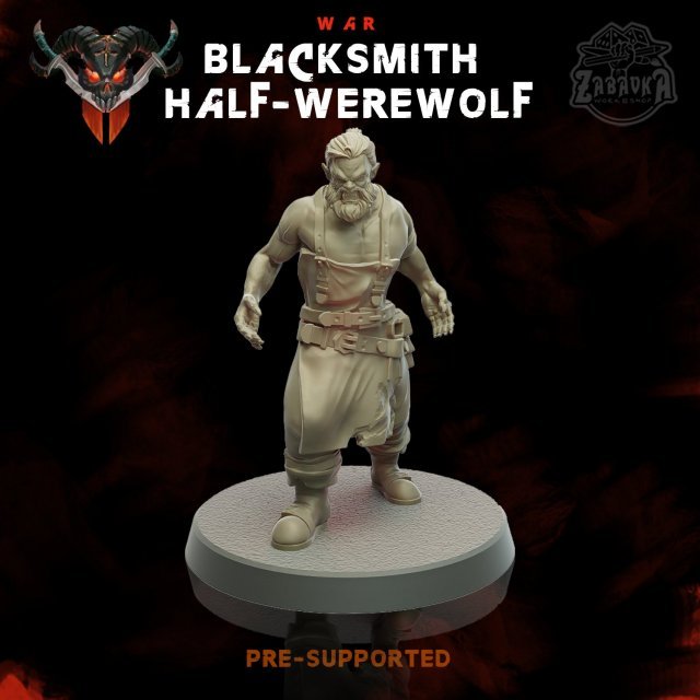 Blacksmith Half-Werewolf (32mm)