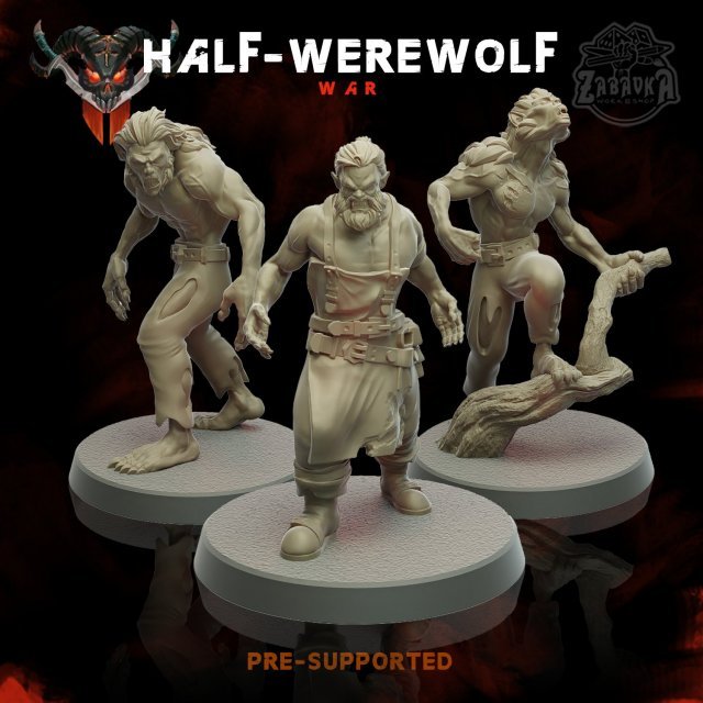 Set of Half-Werewolf (32mm) Set of Half-Werewolf (32mm)