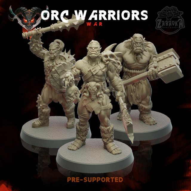 Set of Orc Warriors (32mm)