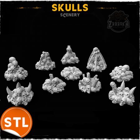 Skulls Scenery (STL)