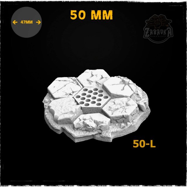 Hex Tiles - 50mm Resin Base Topper