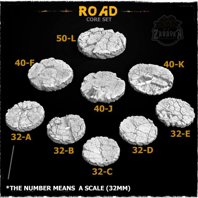 Road Resin Base Toppers - Core Set (9 items)