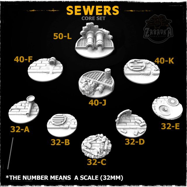 Sewers Resin Base Toppers - Core Set
