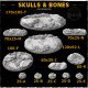 Skulls and Bones Resin Base Toppers - Extra Set (12 items) Skulls and Bones Resin Base Toppers - Extra Set (12 items)