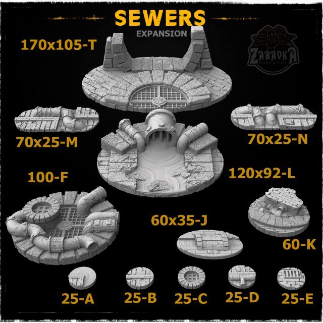 Sewers Resin Base Toppers - Extra Set (12 items) Sewers Resin Base Toppers - Extra Set (12 items)