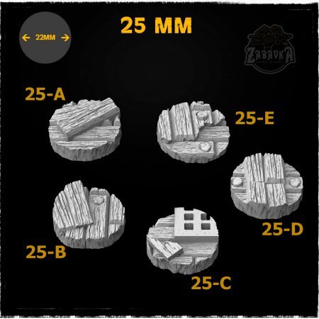 Pirate Ship - 25mm Resin Base Toppers (5 items)