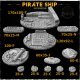 Pirate Ship Resin Base Toppers - Extra Set (12 items)