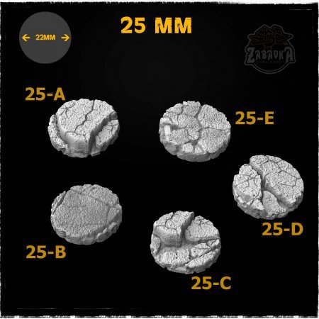 Road - 25mm Resin Base Toppers (5 items)