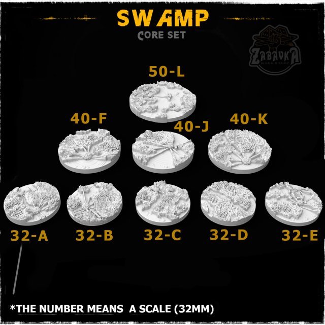 Swamp Resin Base Toppers - Core Set