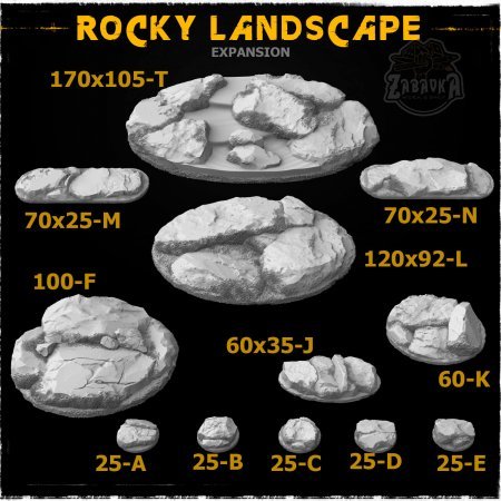 Rocky Landscape Resin Base Toppers - Extra Sizes
