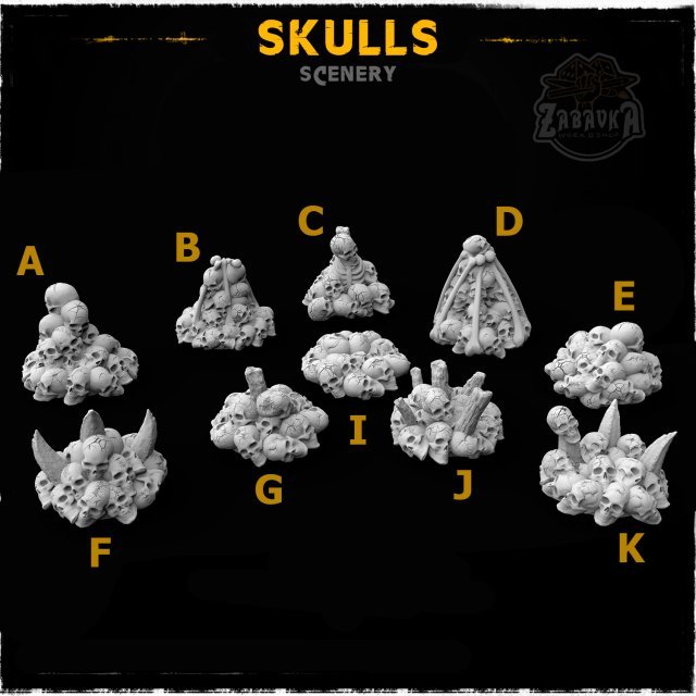 Skulls - Scenery Elements (10 items)