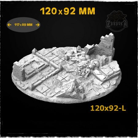 Graveyard-2 - 120x92mm Resin Base Topper