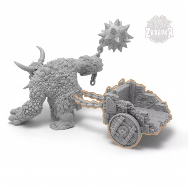 Giant Troll (54mm) + Goblin Cart (25mm)