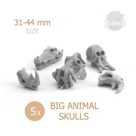 Big Animal Resin Skulls (5 PCs)