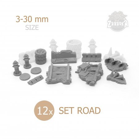 Set Road - Scenery Elements (12 items)