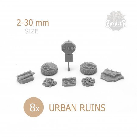 Urban Ruins - Scenery Elements (8 items)