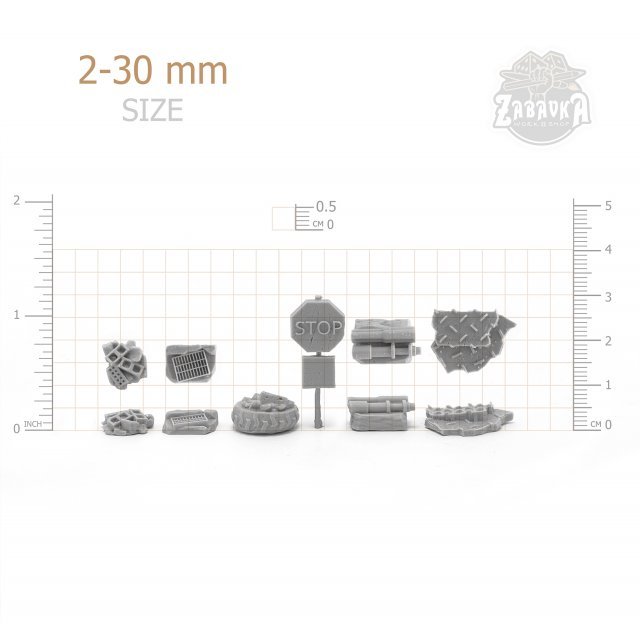 Urban Ruins Set - Scenery Elements (12 items)